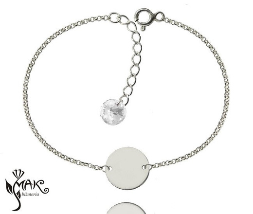 BR772 BRANSOLETKA kółko srebro 925 Swarovski Elements CELEBRYTKA