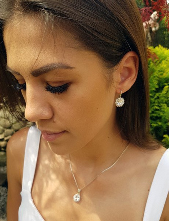 480/78 komplet srebrny owale z cyrkoniami srebrnymi