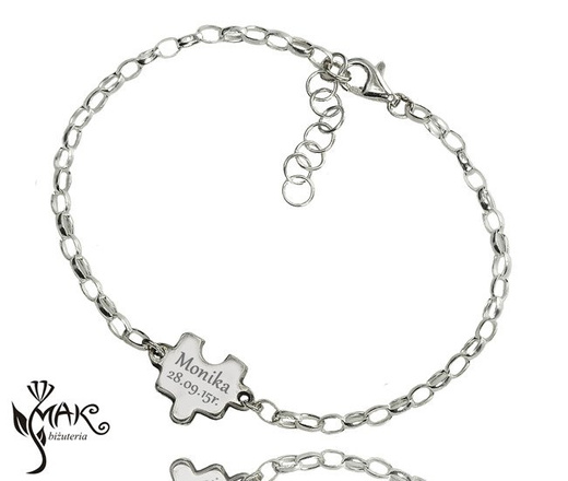 BR834 puzzle komplet BRANSOLETKI z GRAWERUNKIEM laser