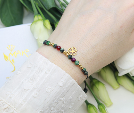 Bransoletka dla Babci bransoletka z koniczynką, pudełko z dedykacją 1897/3