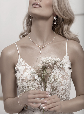 1507 kolczyki srebrne 925 z perełkami ślubne