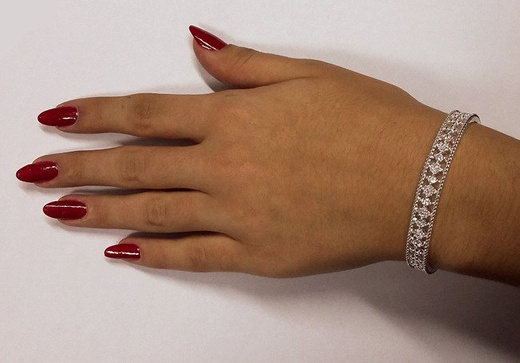 BR686/1 CYRKONIE BRANSOLETKA ŚLUBNA