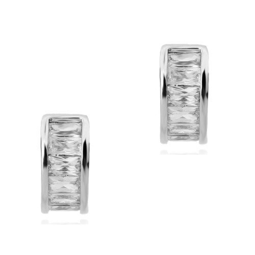 KOL599/265 KOLCZYKI BIAŁE ZŁOTO CYRKONIE