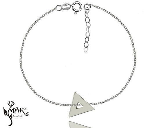 Nk744 naszyjnik celebrytka trójkąt srebro 925