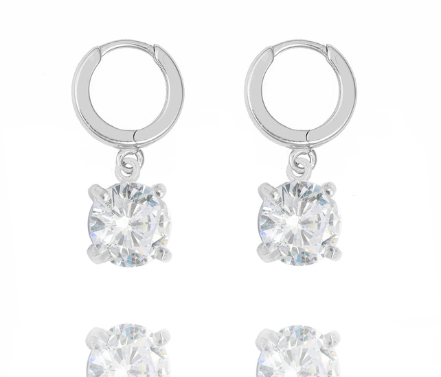 1610 kolczyki srebrne 925 z cyrkonią