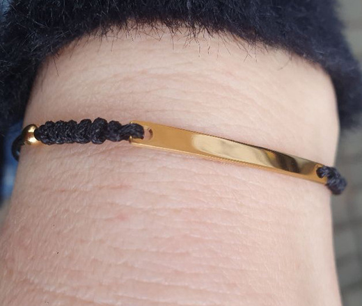 1331 bransoletki s. 925 pozłacane z grawerem dla pary