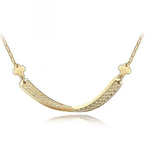 N 599/194 NASZYJNIK żółte złoto crystal SWAROVSKI® ELEMENTS