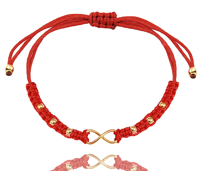 1638/5 bransoletka s. 925 pozłacane znak nieskończoności