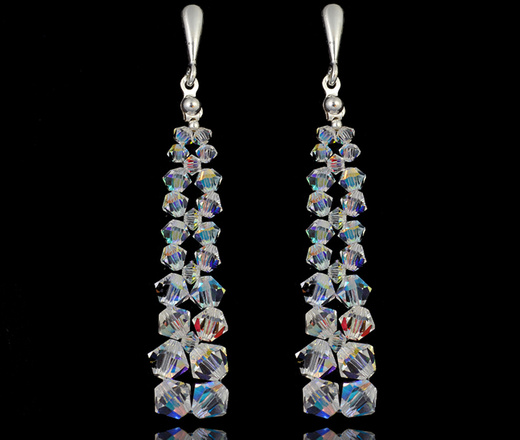 1298 komplet kryształowy Crystal Ab na ślub