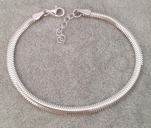 1290 bransoletka srebrna 925 solidna gładka