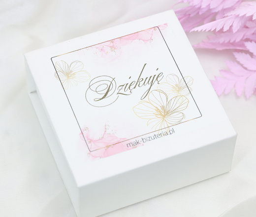 Zestaw pudełko z podziękowaniami bransoletka bordo granat rubin 1882