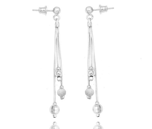 1268 naszyjnik srebrny 925 potrójny kuleczki