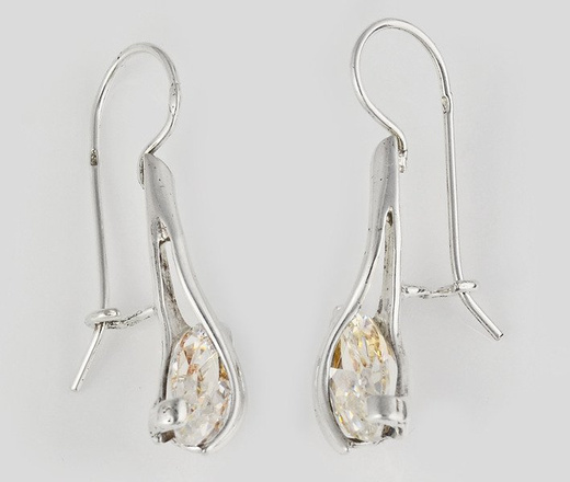 480/218 komplet srebrny z błyszczącymi cyrkoniami