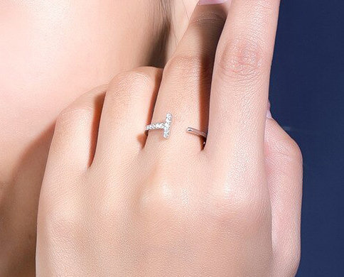 P1064/41 Pierścionek ze srebra 925 pozłacany