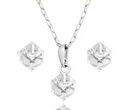 1230 komplet Swarovski Elements srebro 925 kostki krystal