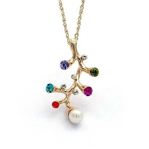 Nk 599/47 NASZYJNIK różowe złoto crystal SWAROVSKI® ELEMENTS