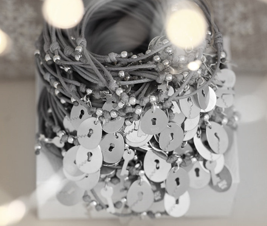 Bransoletka na sznurku indywidualne zamówienie srebro 925