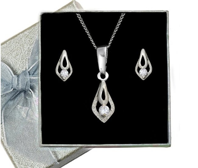 480/273  Kompet srebrny z cyrkonią delikatny 925