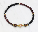  Bransoletka z czarnym turmalinem tygrysim okiem cytrynem na gumce 1862/1