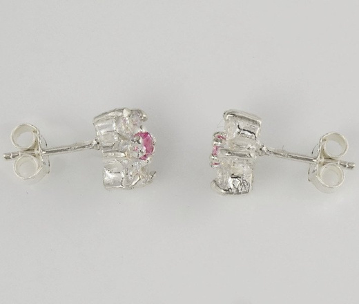 480/124 kolczyki srebrne w kształcie kwiatuszków