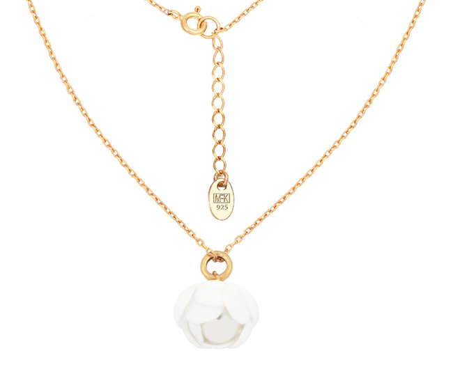 1495 naszyjnik srebrny 925 pozłacany z kwiatuszkiem