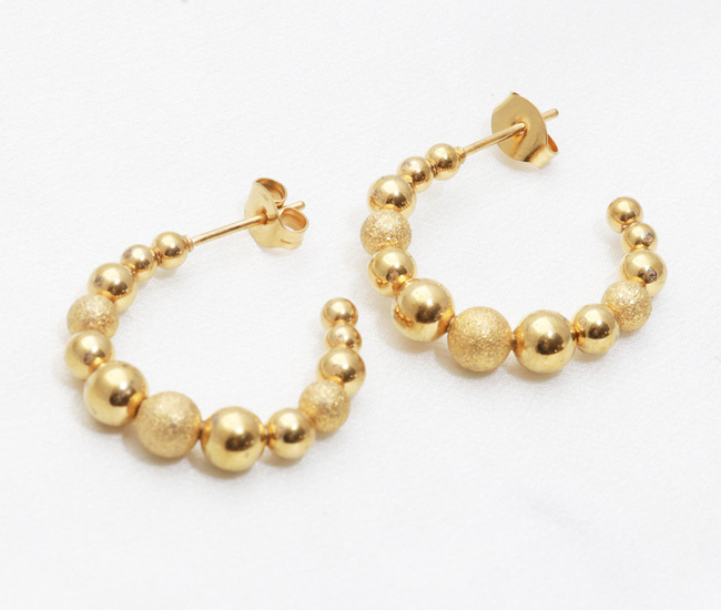 Kolczyki księżyce, pozłacana stal szlachetna 1857/31