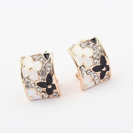 Kol  599/104 kolczyki kryształy złocone