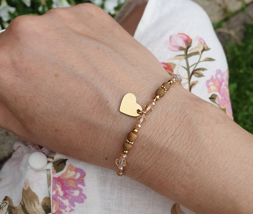 1673/6 bransoletka z grawerem kamienie naturalne