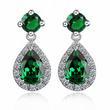 599/1119 kolczyki z cyrkoniami szmaragdowe