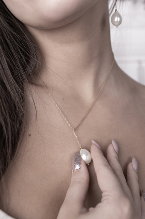 1452 naszyjnik srebrny 925 perła