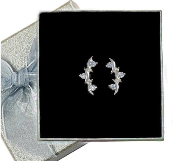 480/138 kolczyki srebrne z błyszczącymi cyrkoniami