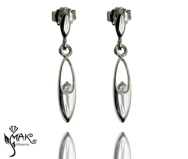 KOL480/16 KOLCZYKI SREBRNE Z CYRKONIĄ
