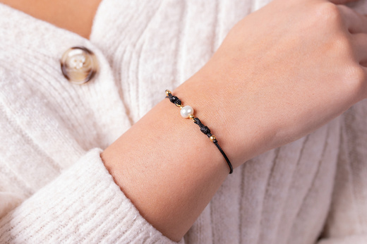 1448 naszyjnik choker srebro 925 pozłacane perełka naturalna