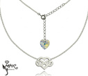 KPL718 biżuteria Swarovski KOMPLET  z grawerem serce nieskończoność