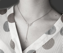 1131 naszyjnik z grawerem krawat, srebrna 925 skrzydełka anioła
