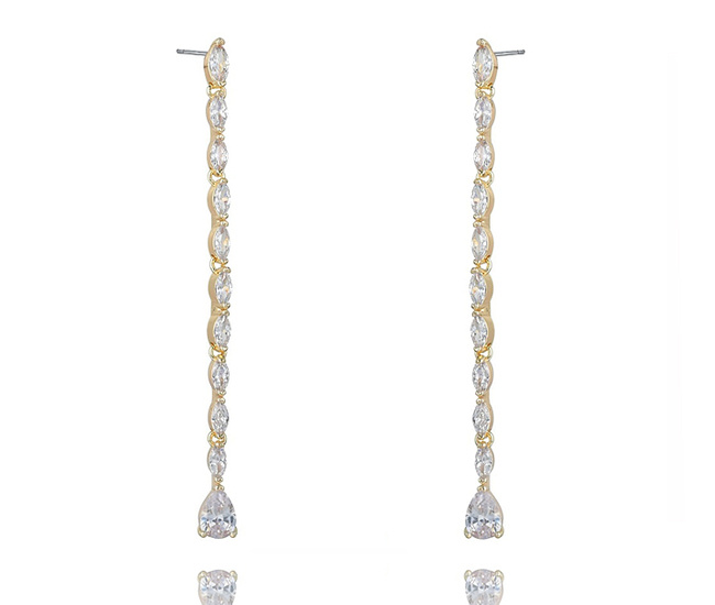 599/1085 kolczyki złocone wysadzane cyrkoniami