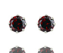480/83 kolczyki z bordowymi cyrkoniami