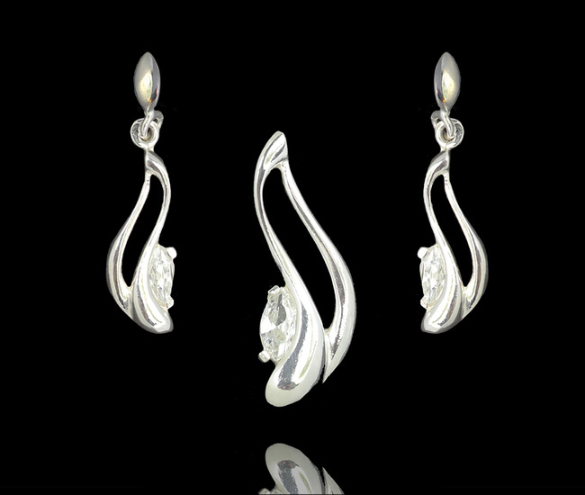 480/469 komplet crystal biżuteria ślubna