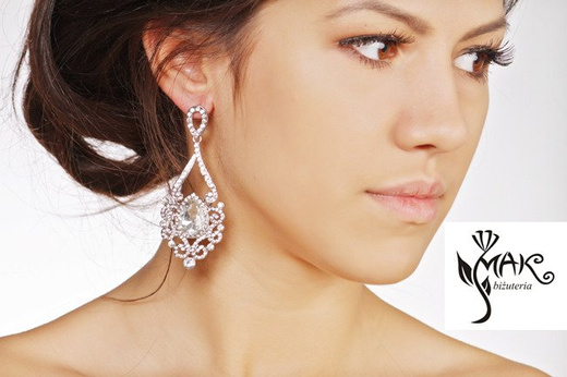 Kol 656/7 KOLCZYKI ślubne, cyrkonie długie