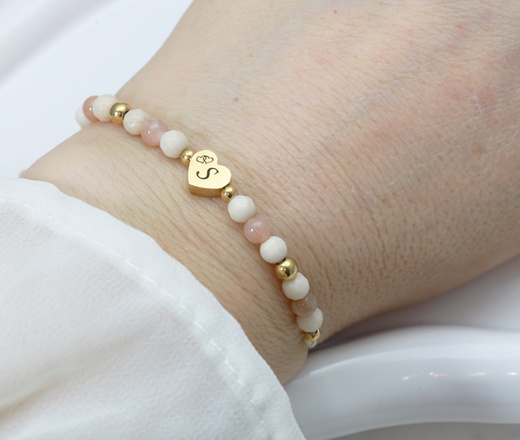 Bransoletki z grawerowanymi sercami dla mamy i córki 1891