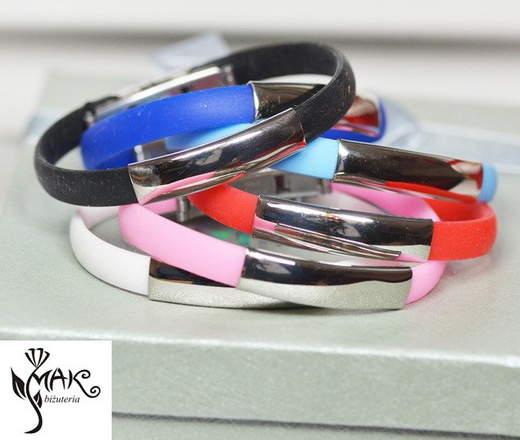 BR345 BRANSOLETKA Z GRAWEREM laser różowa