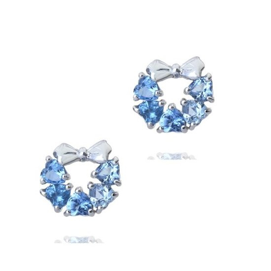 Kol 599/518 KOLCZYKI cyrkonie crystal kwiatki sztyft