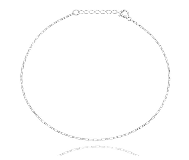 Bransoletka na nogę srebrna rolo 035 oval 1779/6