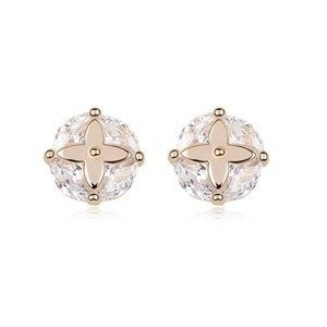 Kol  599/12 kolczyki  kryształy złocone