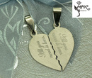 BK670 Breloki do kluczy dla zakochanych serce dzielone na pół