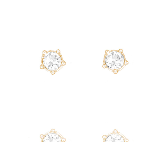 1384/16 kolczyki srebro 925 pozłacane cyrkonie