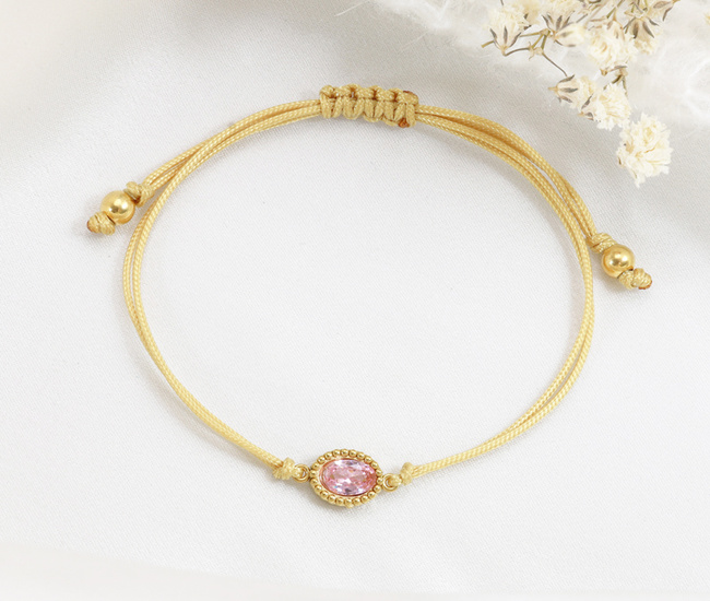 Bransoletka na sznureczku z cyrkonią 1767