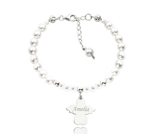 1074/1 komplet Swarovski Elements srebro 925 prezent na komunię urodziny