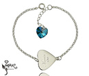 BR576/3 BRANSOLETKA Z GRAWEREM  GRAWEROWANA SERCE Swarovski