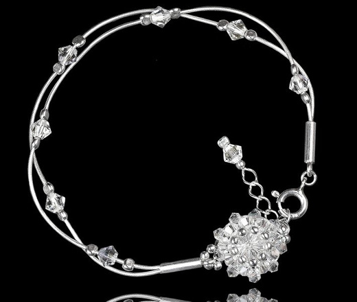 W634 biżuteria ślubna Swarovski WISIOREK CRYSTAL